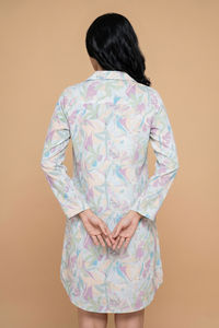 Zivame Woven Loungewear Dress - Ice Water — thumbnail 3